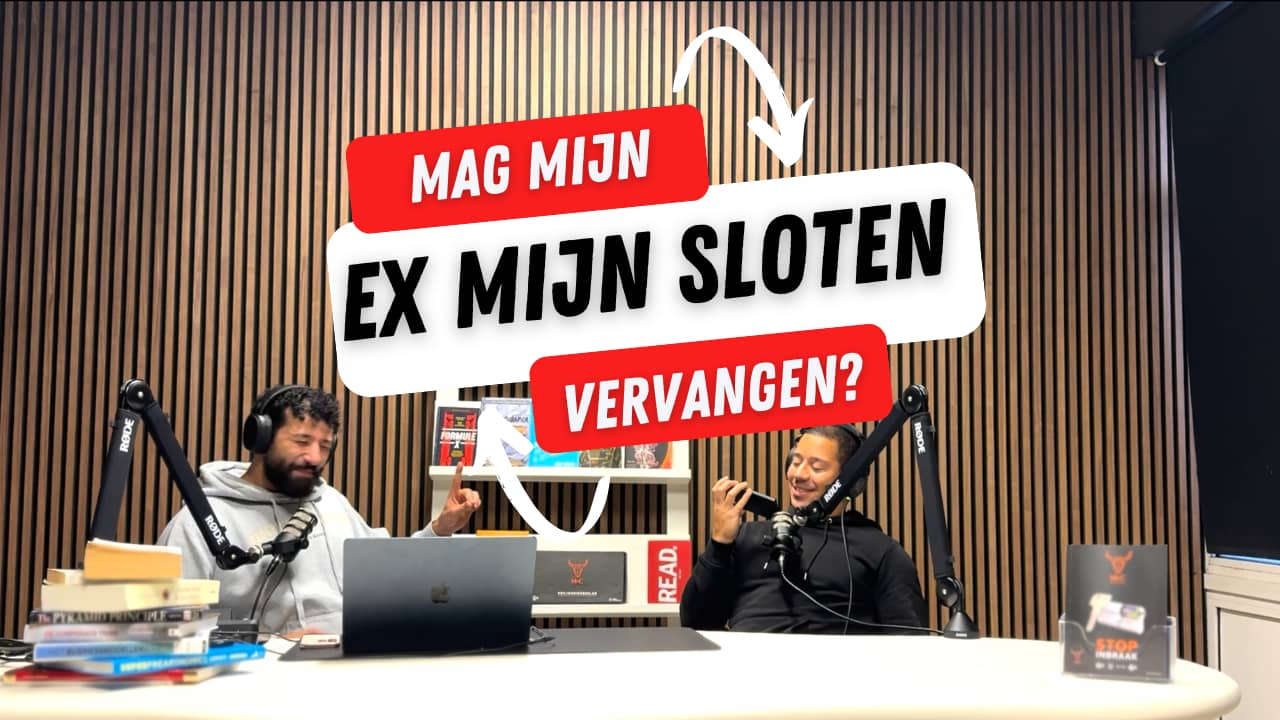 Podcast over ex die sloten vervangt, studio-opname.