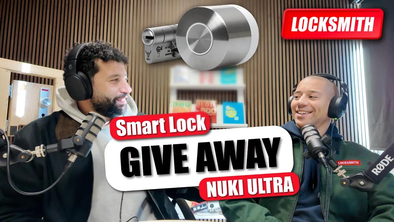 Podcast over smart lock giveaway met twee sprekers.