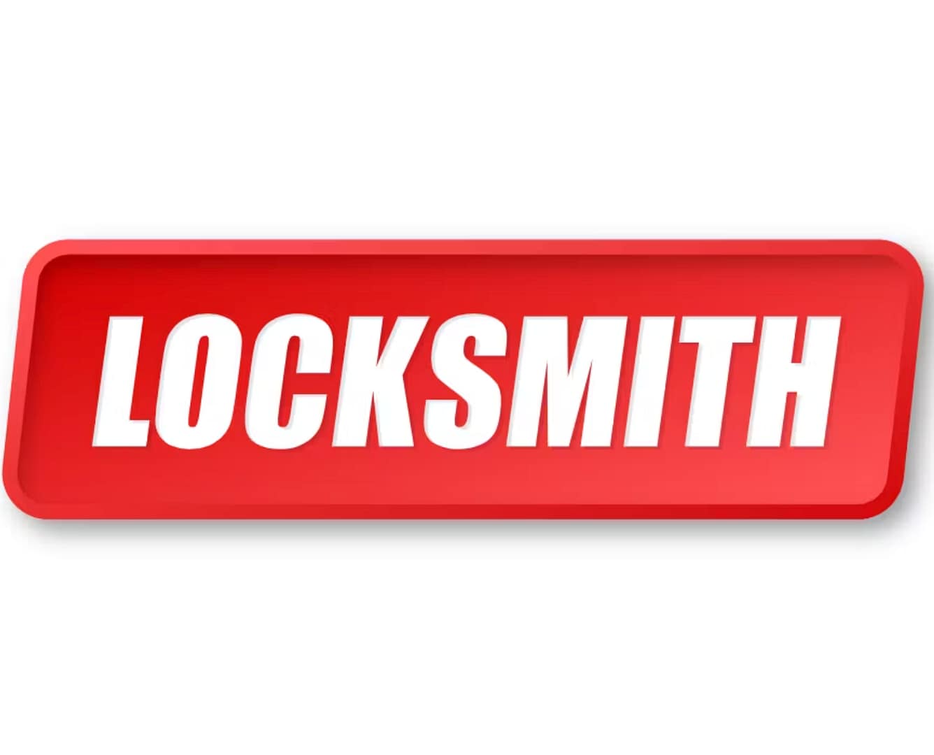Rood logo met witte tekst 'LOCKSMITH'