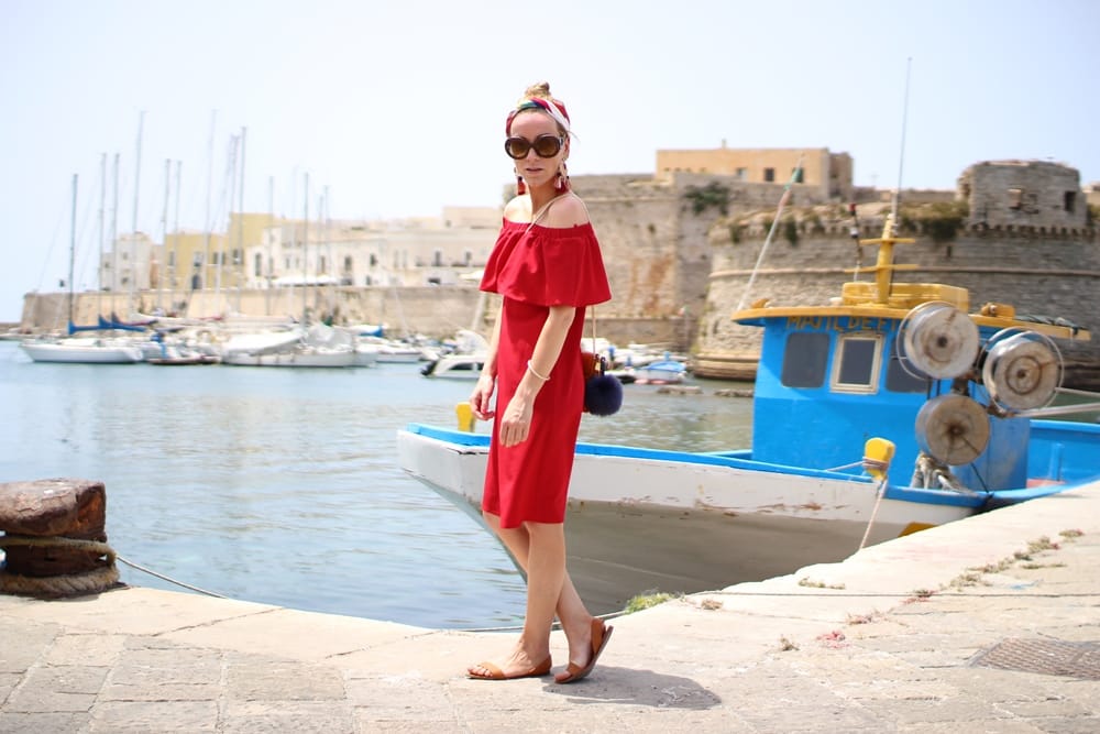 Costes Red Off Shoulder Dress (1)