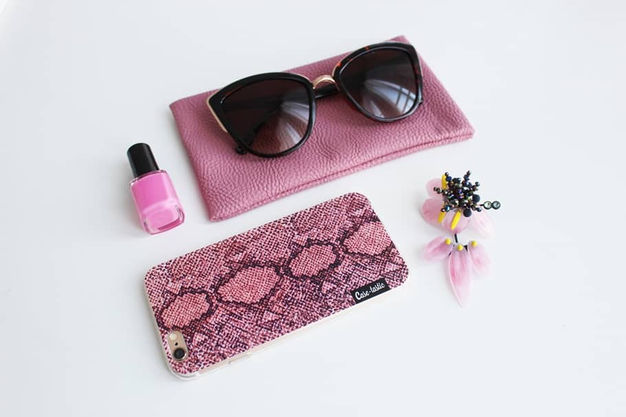 Phone cover pink snake sm