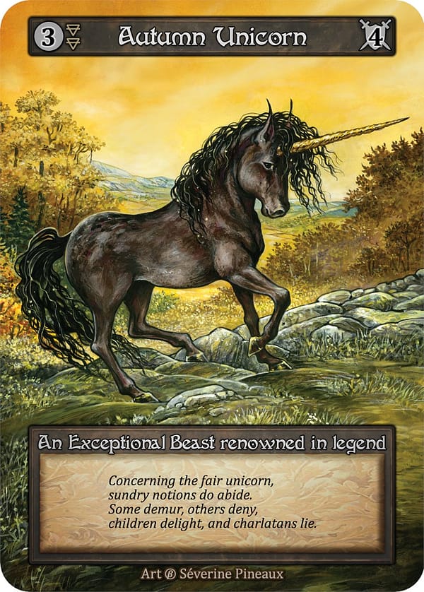 Image of the single card: Autumn Unicorn - Beta (B)