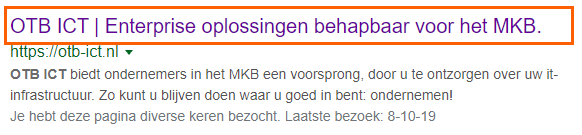 Google Snippet - Title Tag
