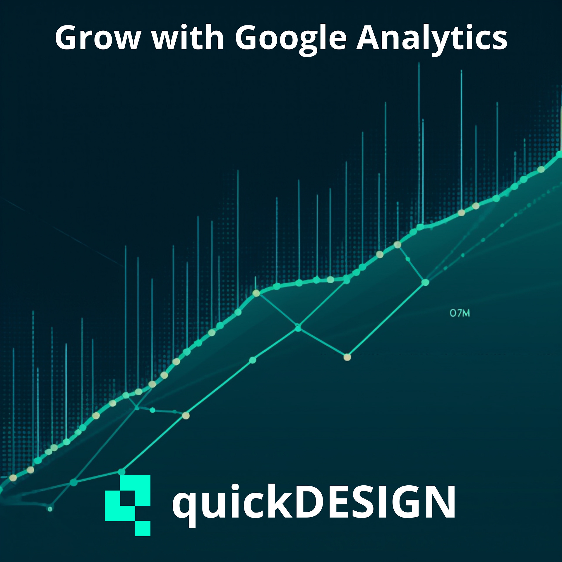 Illustratie van een groeiende lijngrafiek, symbool voor websitegroei en optimalisatie door Google Analytics.